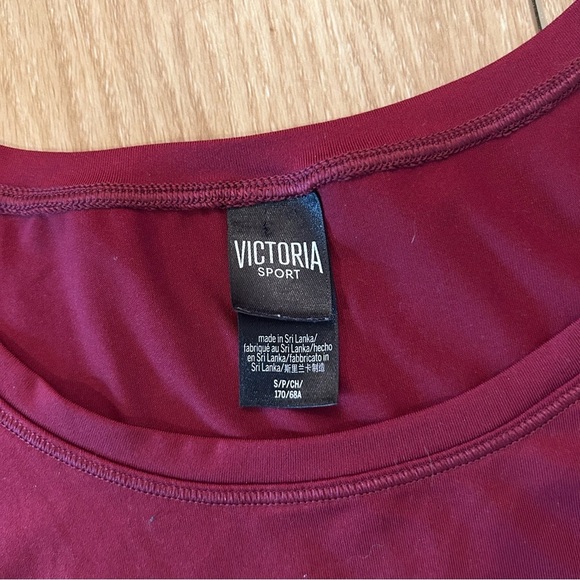 Victoria's Secret Sport Sleeveless Tank Top | Burgundy Red | Small Y2K Vintage - Picture 7 of 8
